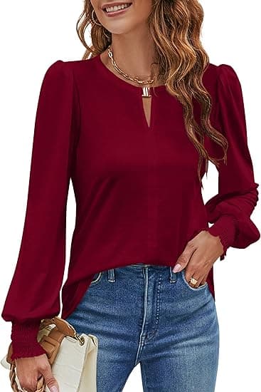 Dressy Casual Blouses Business Trendy Tops Long Sleeve Shirts 2025 Fall Teacher Outfits